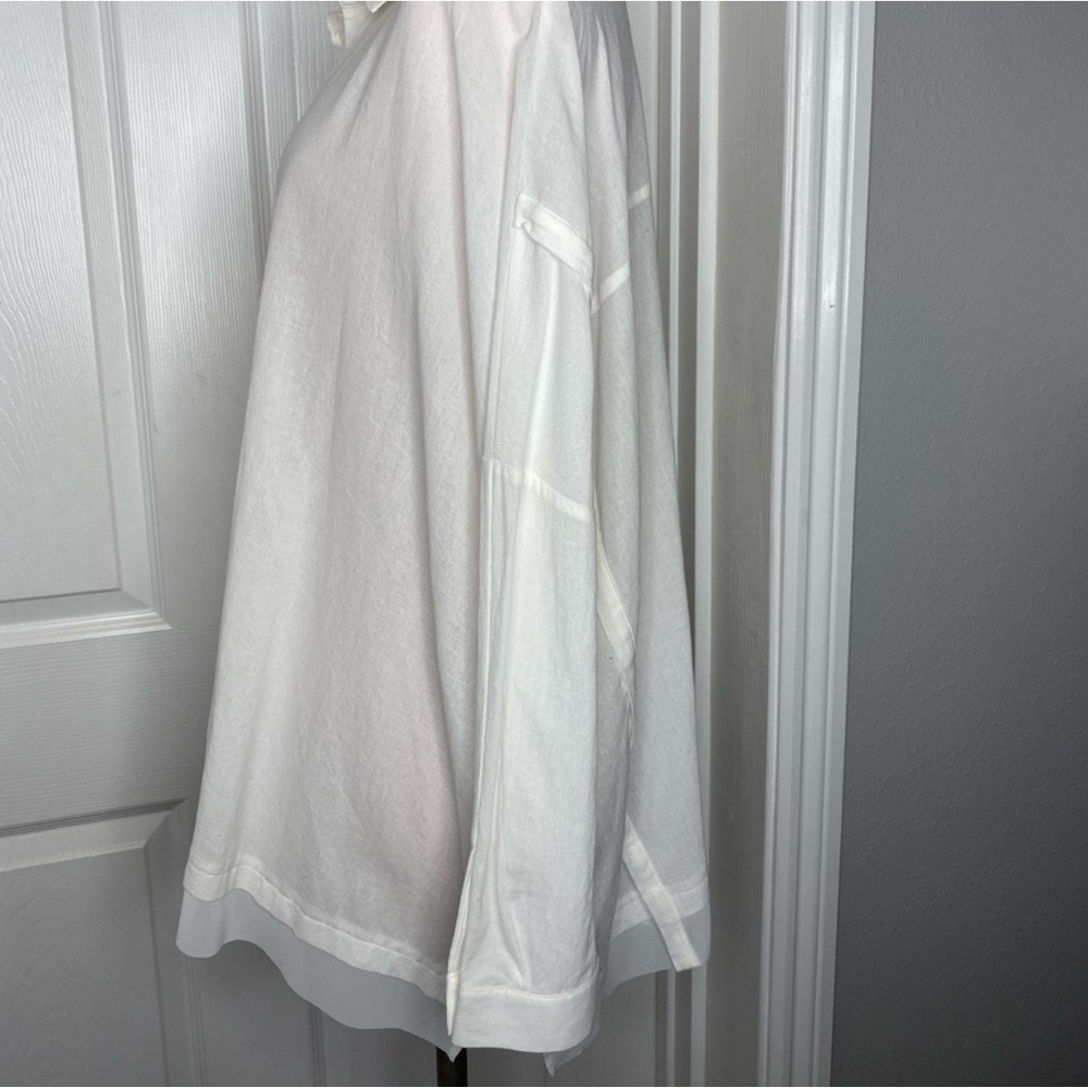 All Saints Button Down White Cotton Shirt Sz L